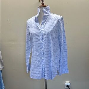 Celine Light Blue Polka Dot Button Down Shirt